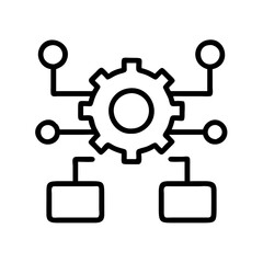 Automation process workflow icon vector for settings configuration and system integration concept