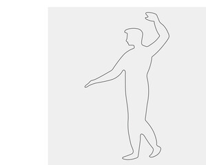 vector illustration of a man with a banner