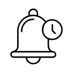 Obraz premium Alarm notification bell icon vector illustration symbol for reminder time and schedule management app design 