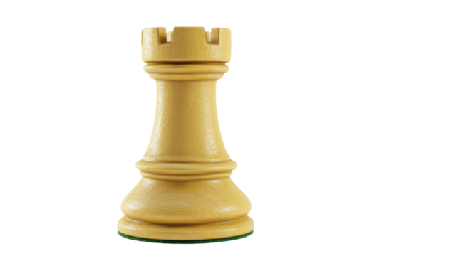 Isolated Chess Rook Piece Strategy Game