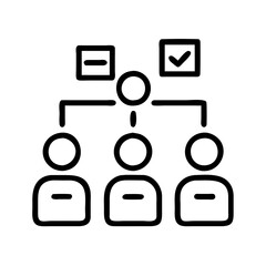 Understanding organizational chart diagram with team structure and hierarchy management system design concept
