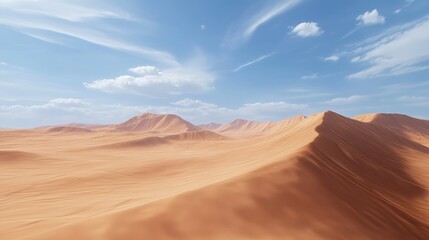 Fototapeta premium Photorealistic landscape beautiful desert