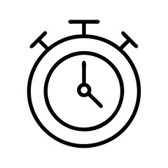 Stopwatch timer icon vector illustration for time management and sport activities measurement tool