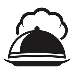 Fototapeta premium Restaurant Food Service Icon Delicious Meal Platter Illustration
