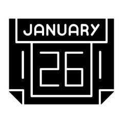 26 January Solid Style Icon