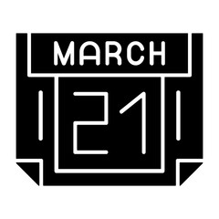 21 March Solid Style Icon