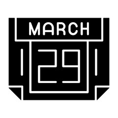 29 March Solid Style Icon