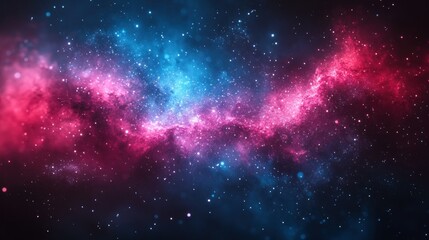 Cosmic Nebula: A Celestial Tapestry of Pink and Blue