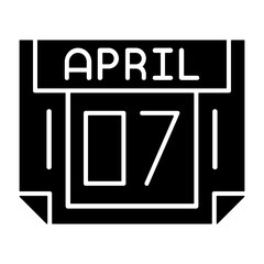 7 April Solid Style Icon