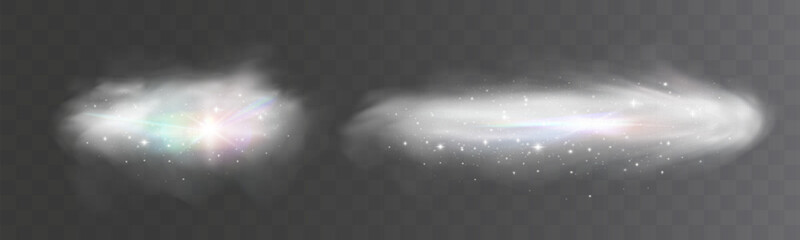 Realistic smoke and cloud elements with soft transparency, wispy texture, and atmospheric effect for overlays and backgrounds.	
