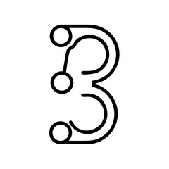 numeric icon flat vector