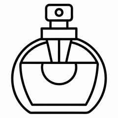 Perfume outline icon on white background 
