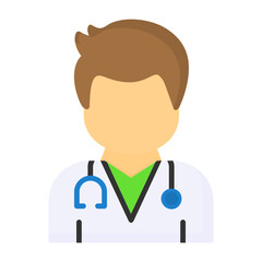 Fototapeta premium Doctor Flat Style Icon