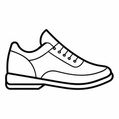 Shoe outline icon on white background 