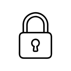 padlock icon flat vector