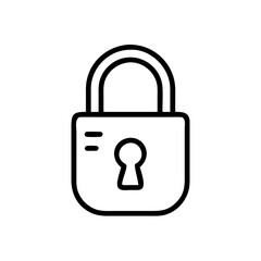padlock icon flat vector