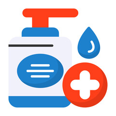 Obraz premium Sanitizer Flat Style Icon