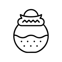 pongal icon flat vector