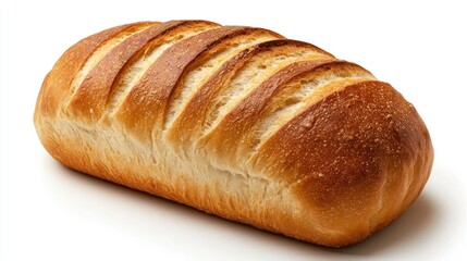 Crusty sourdough loaf, freshly baked, golden brown.