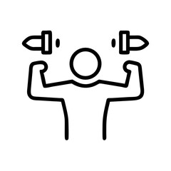 strength icon flat vector