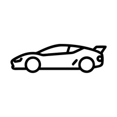 supercar icon flat vector