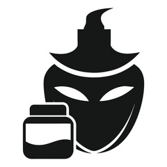 Fototapeta premium Mysterious Witch Potion Silhouette Icon Design