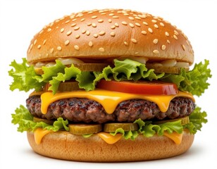burger yummy big isolated on a white background