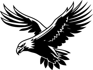 Fototapeta premium Eagle | Black and White Vector illustration