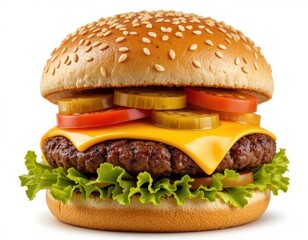 burger yummy big isolated on a white background