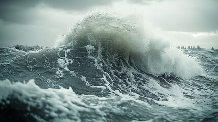 Fototapeta premium waves crashing on rocks