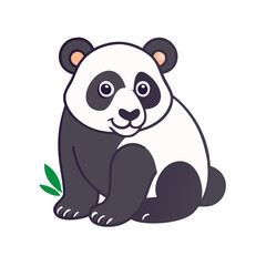 Cute panda bear illustration vector drawing for kids and children animal wildlife cartoon design art 100