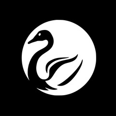 Swan - Minimalist and Flat Logo - Vector illustration