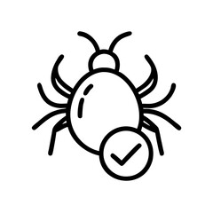 tick flat vector