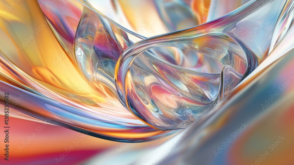 Poster dynamic swirls of color and light abstract art digital creation vibrant environment close-up view vi
