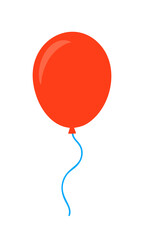 Vector illustration of a red balloon