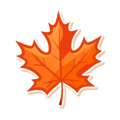 autumn maple leaf, vector illustration