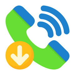 Incoming call Flat Style Icon