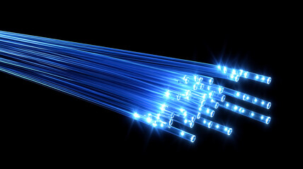 Obraz premium Abstract background with blue laser beams