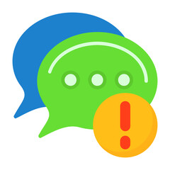 Speech bubble Flat Style Icon