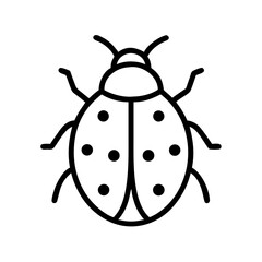 ladybug flat vector
