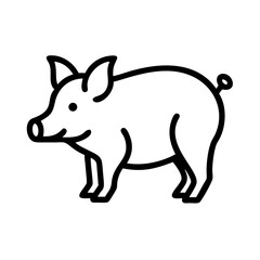 pig flat vector