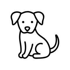 puppy flat vector