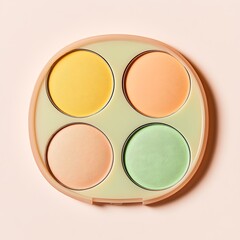 Color-Correcting Concealer Palette with Green Patches for Redness