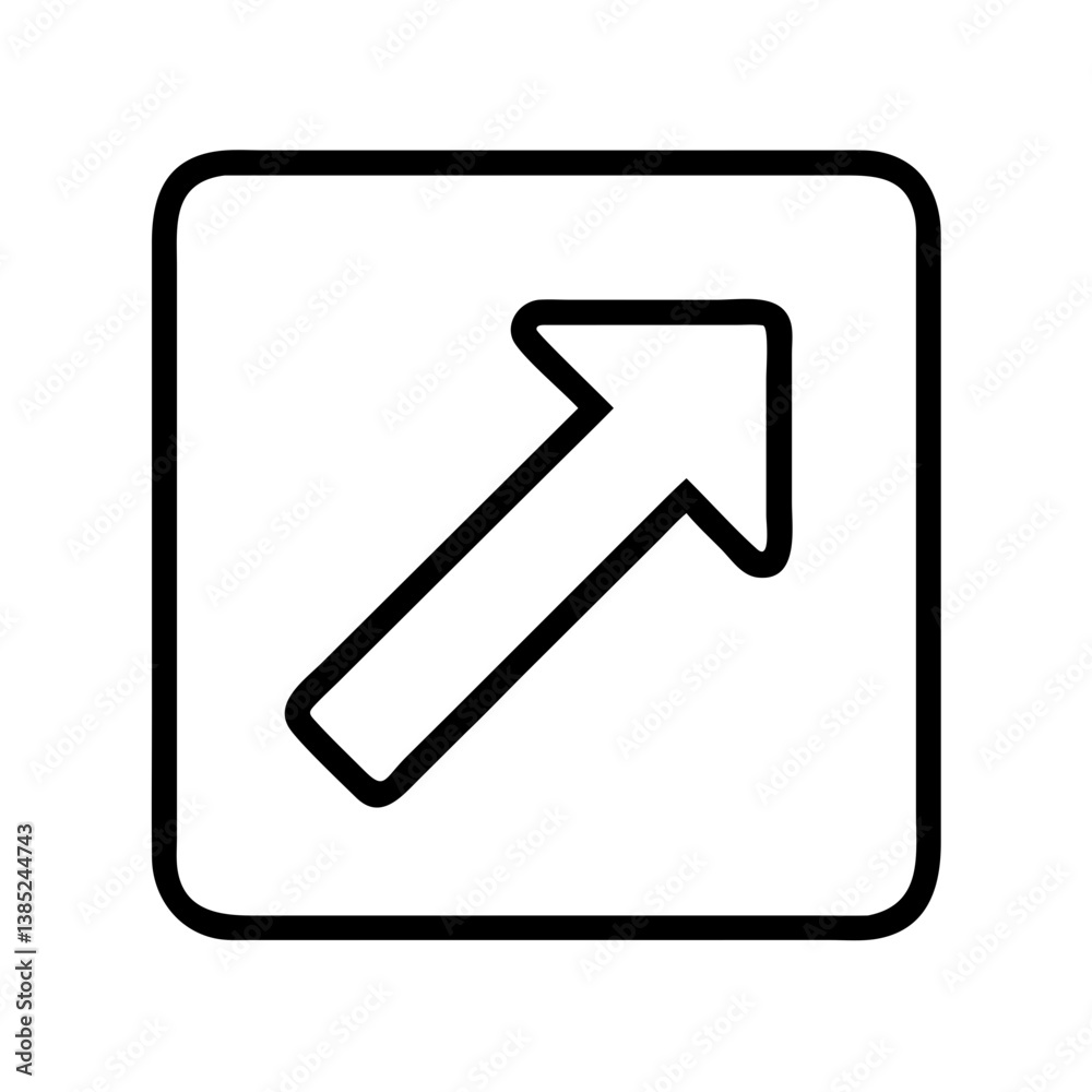 Poster external link icon open new window vector illustration for website and application interface design 