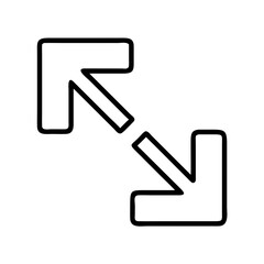 Maximize resize screen arrows icon vector illustration for ui design and presentations graphic resource  px