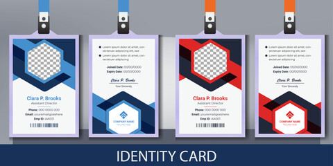 Clean Professional Corporate id card template for Employee and office