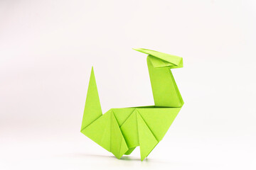 Naklejka premium Origami Dinosaur. Paper Dinosaur. Paper crafts