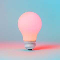 Dimly Lit Bulb with Gradual Brightness Symbolizing Concept