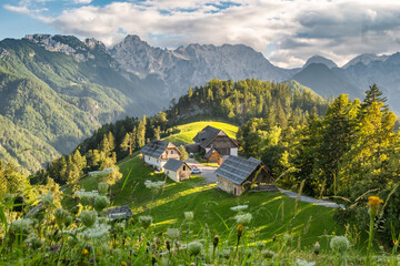 Beautiful alpine landscape from Logar valley in Slovenia © Mazur Travel