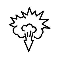 explosion flat vector